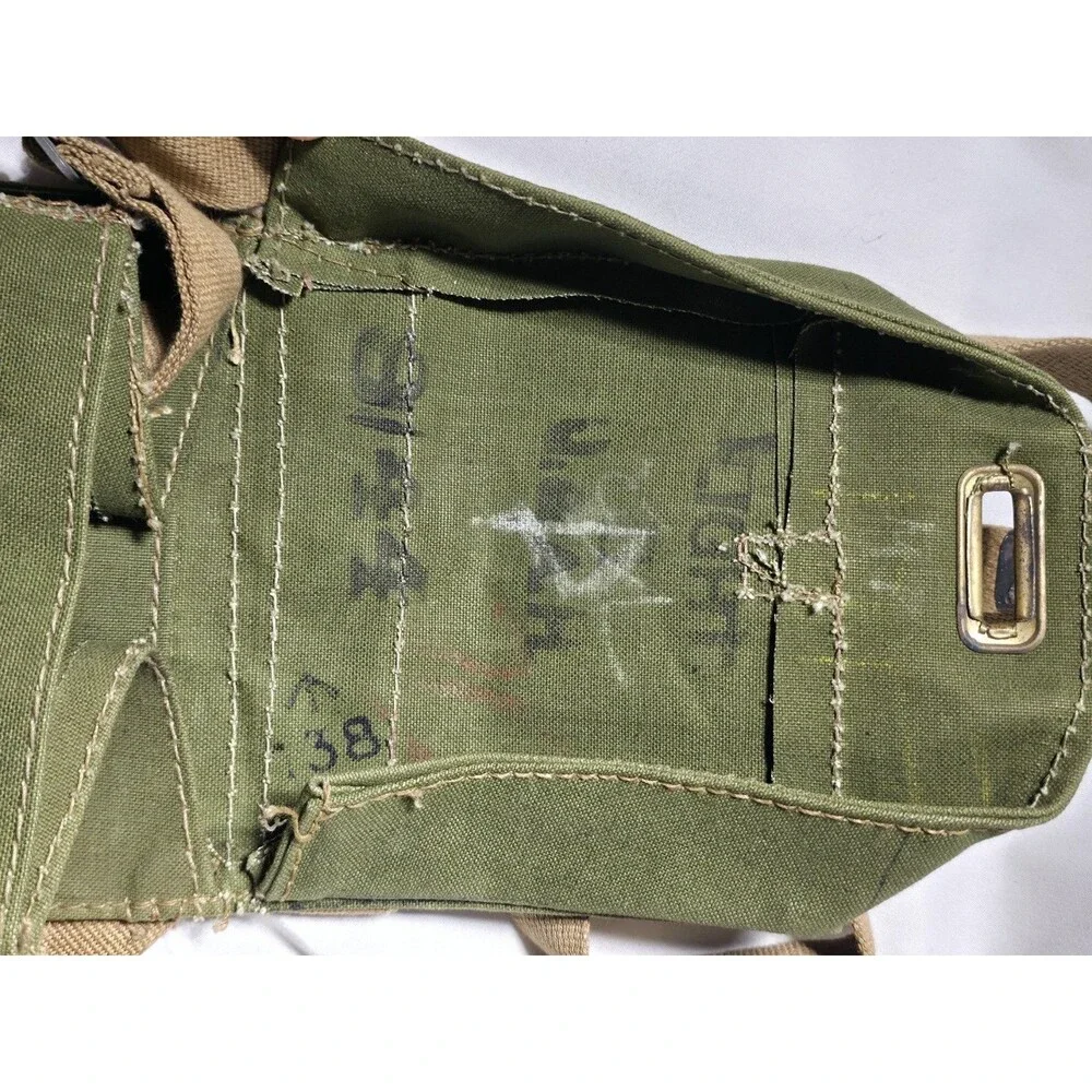 Original 1944 British Light II Respirator Pouch Bag Carry WWII Canvas Haversack